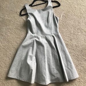 Gray skater dress